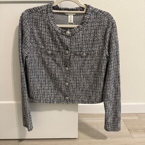 H&M Monochrome Tweed Jacket